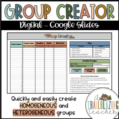 Save Time Creating Student Groups with the Group Creator!