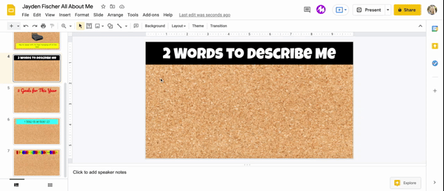 Adding and editing GIFs in Google Slides