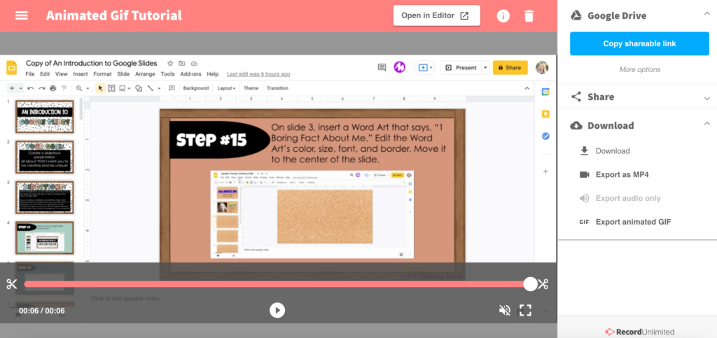 Digital Project: Make a Gif With Google Slides - Teach Every Day